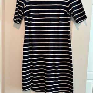 Banana Republic Black and White Striped Dress